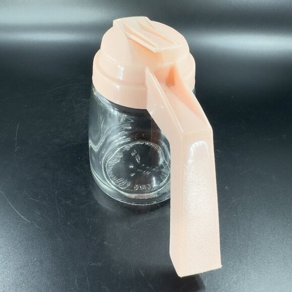 Vintage Federal Housewares 12 oz Glass Syrup Dispenser w Pink Plastic Lid Retro - Picture 10 of 12